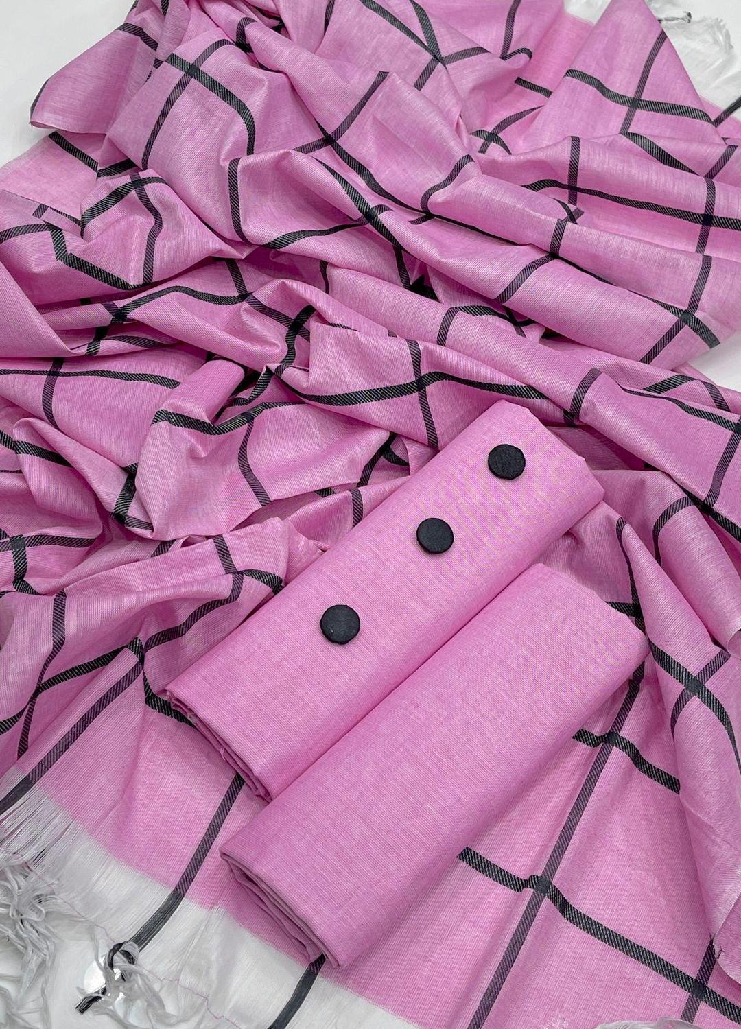 3 Pcs Women's Unstitched Khaddar Plain Suit