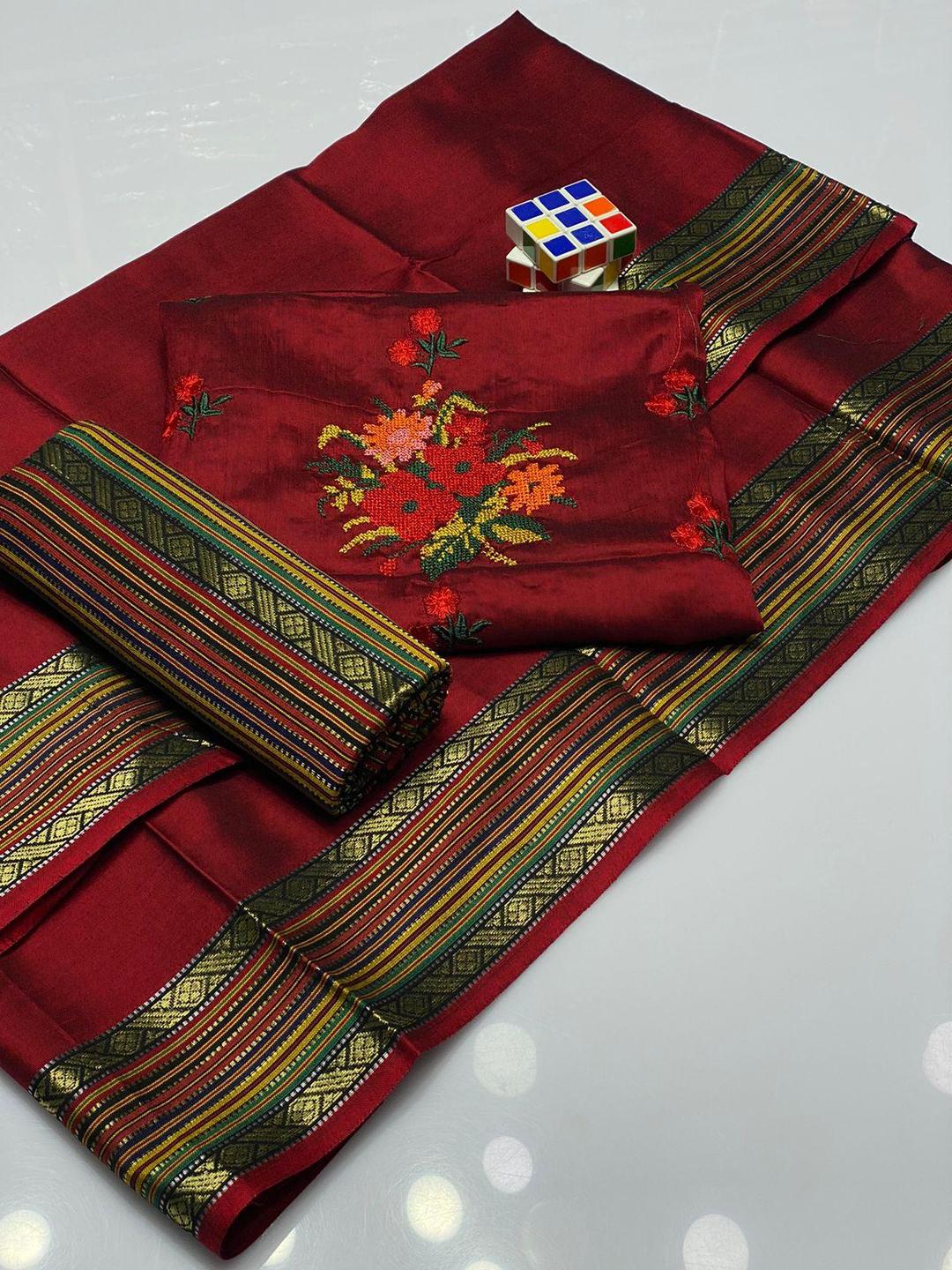 3 Pcs Women's Unstitched Sussi Zari Tilla Embroidered Suit