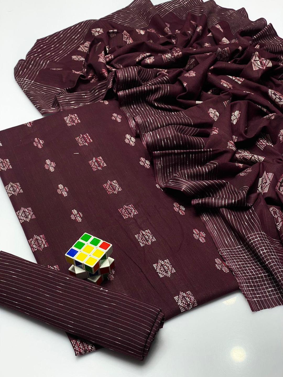 3 Pcs Women's Unstitched Khaddar Plain Suit