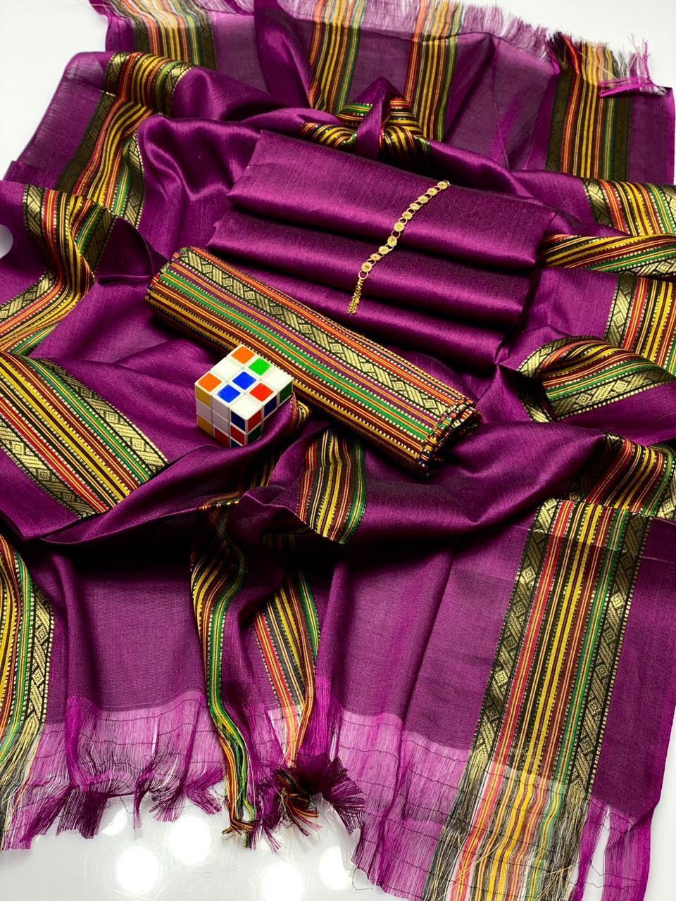 3 Pcs Women's Unstitched Sussi Zari Tilla Suit