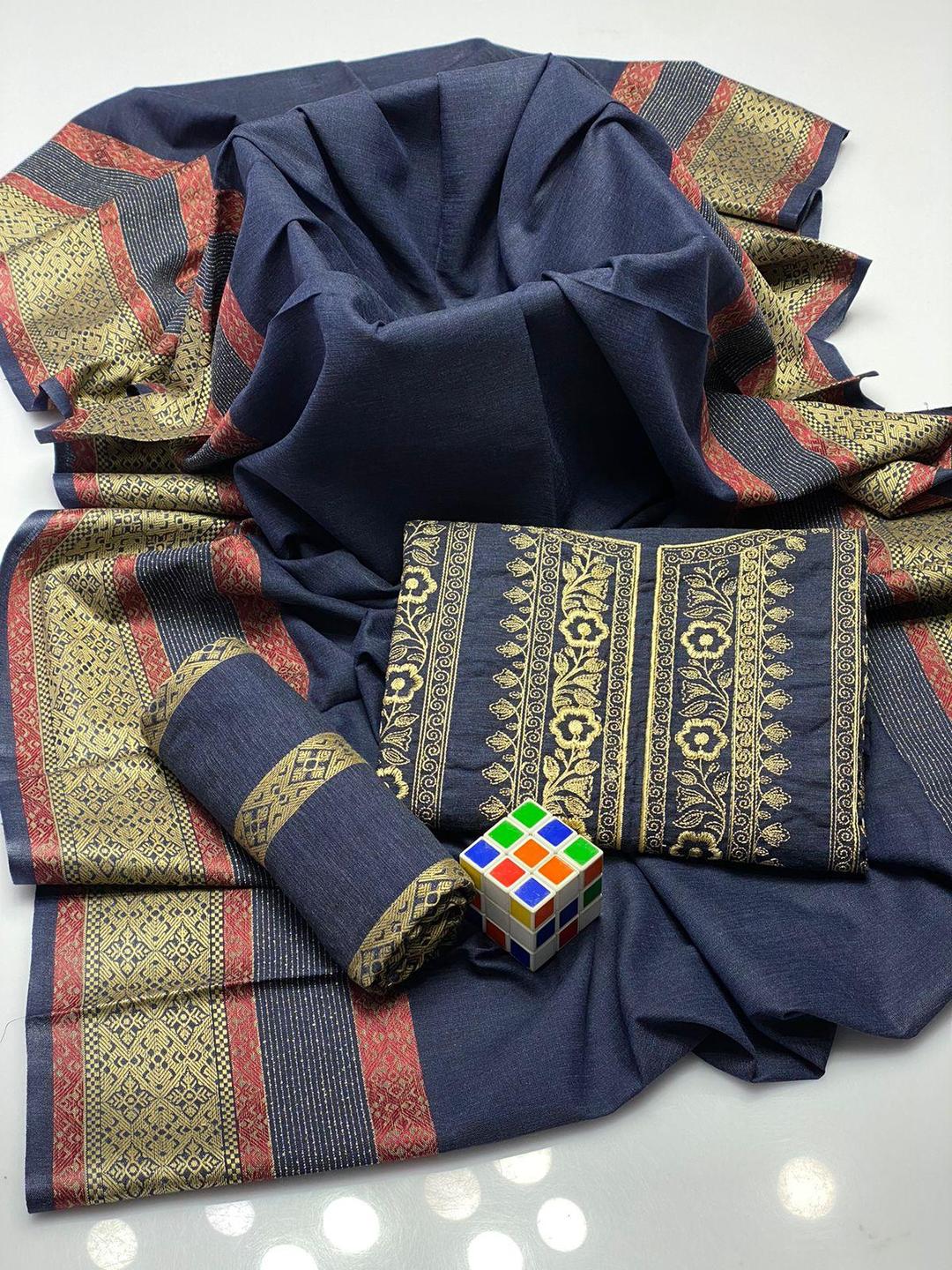 3 Pcs Women's Unstitched Karandi Embroidered Suit