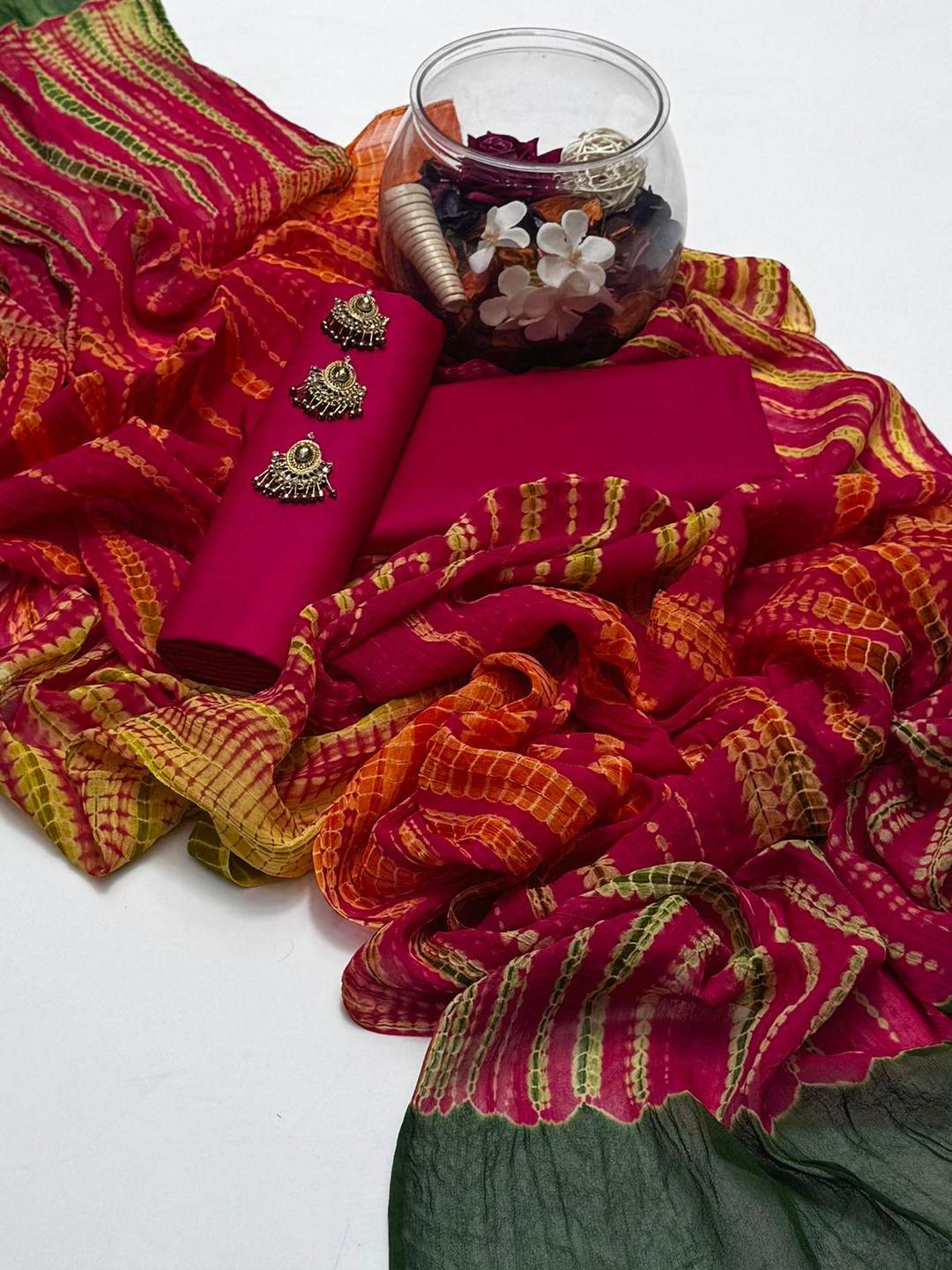 3 Pcs Women's Unstitched Plain Suit