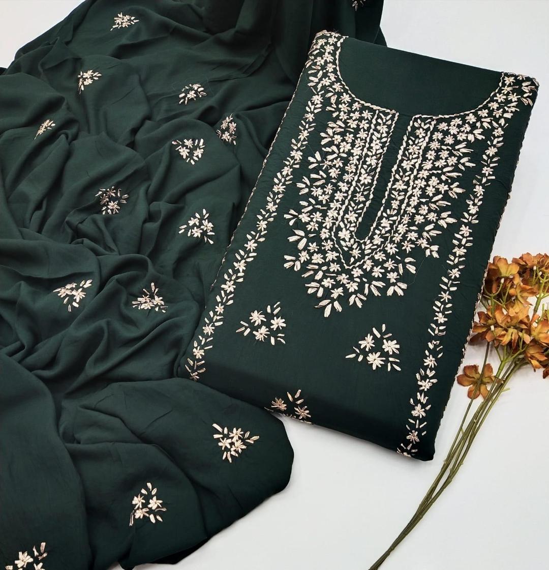 3 Pcs Women's Unstitched Gota Work Suit