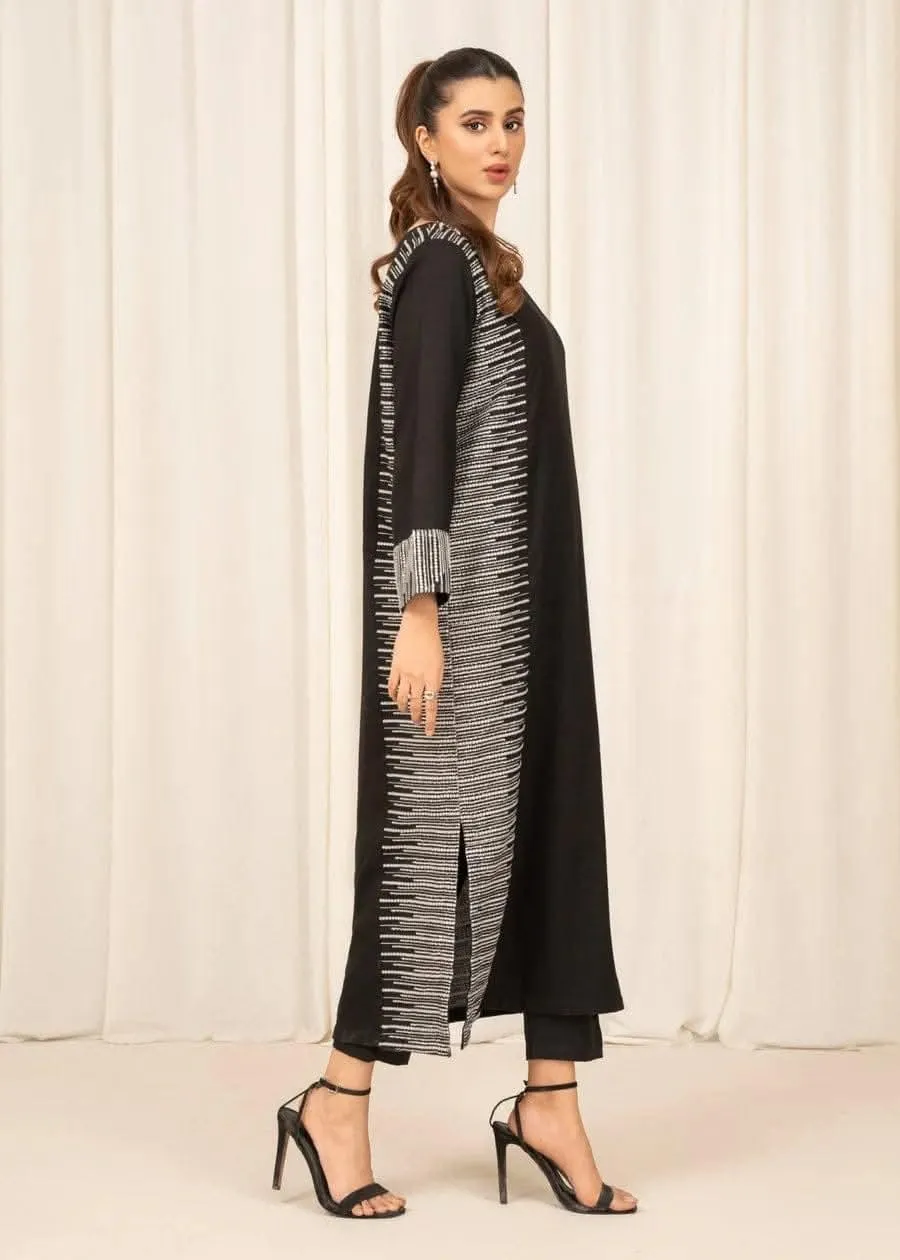 3 Pcs Women's Unstitched Sequins Embroidered Suit