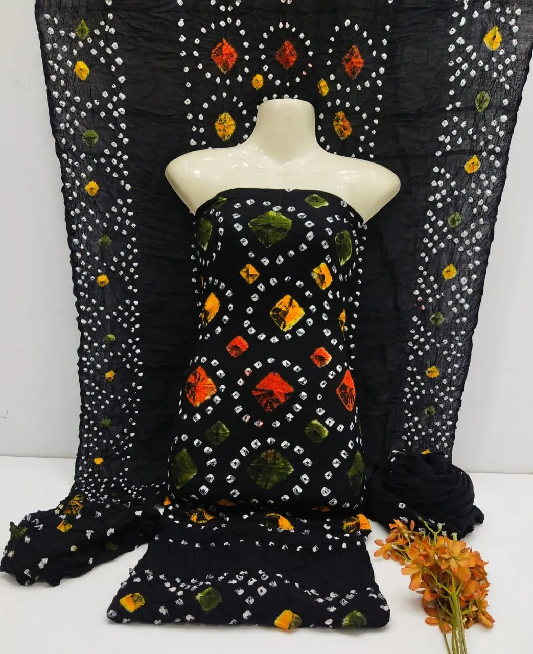 3 Pcs Women's Unstitched Hand Work Suit