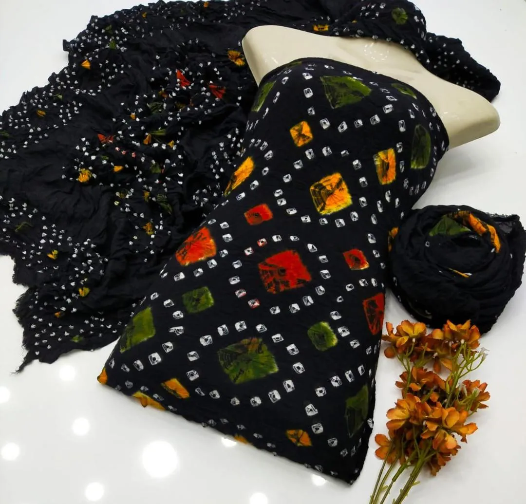 3 Pcs Women's Unstitched Hand Work Suit