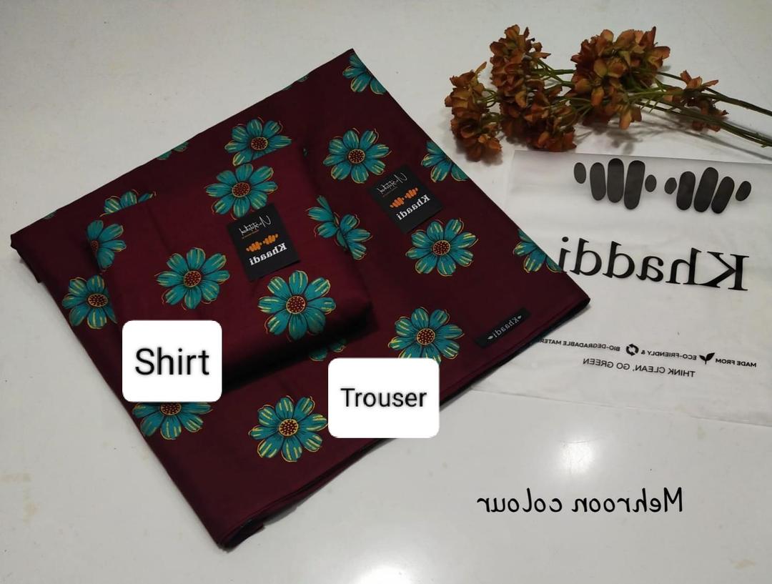 2 Pcs Women's Unstitched Khaddar Calligraphy Suit