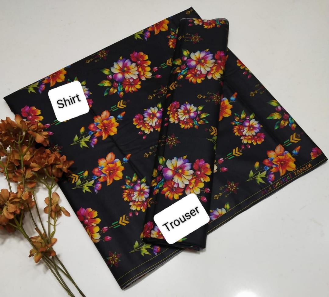 2 Pcs Women's Unstitched Linen Digital Print Suit