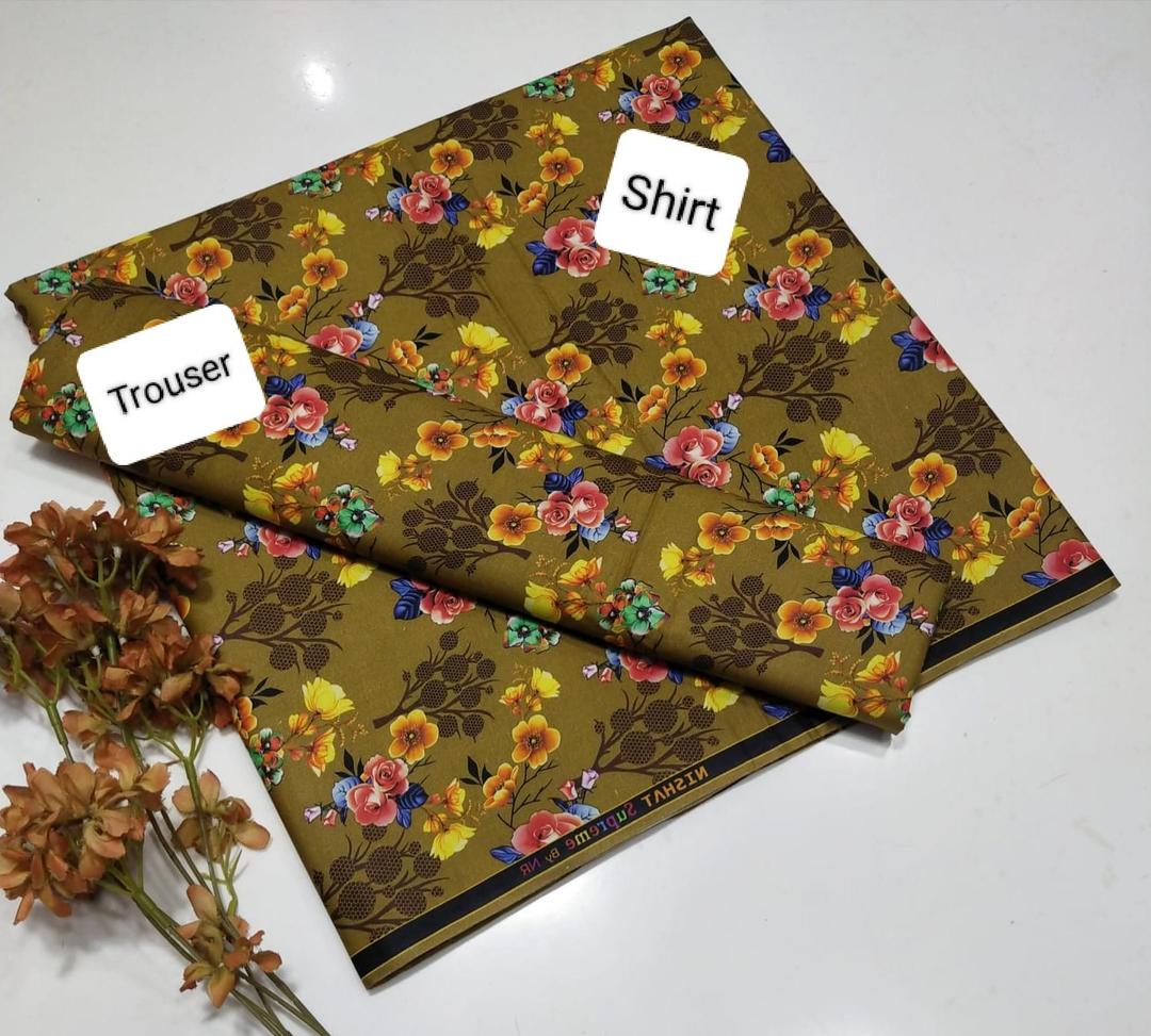 2 Pcs Women's Unstitched Linen Digital Print Suit