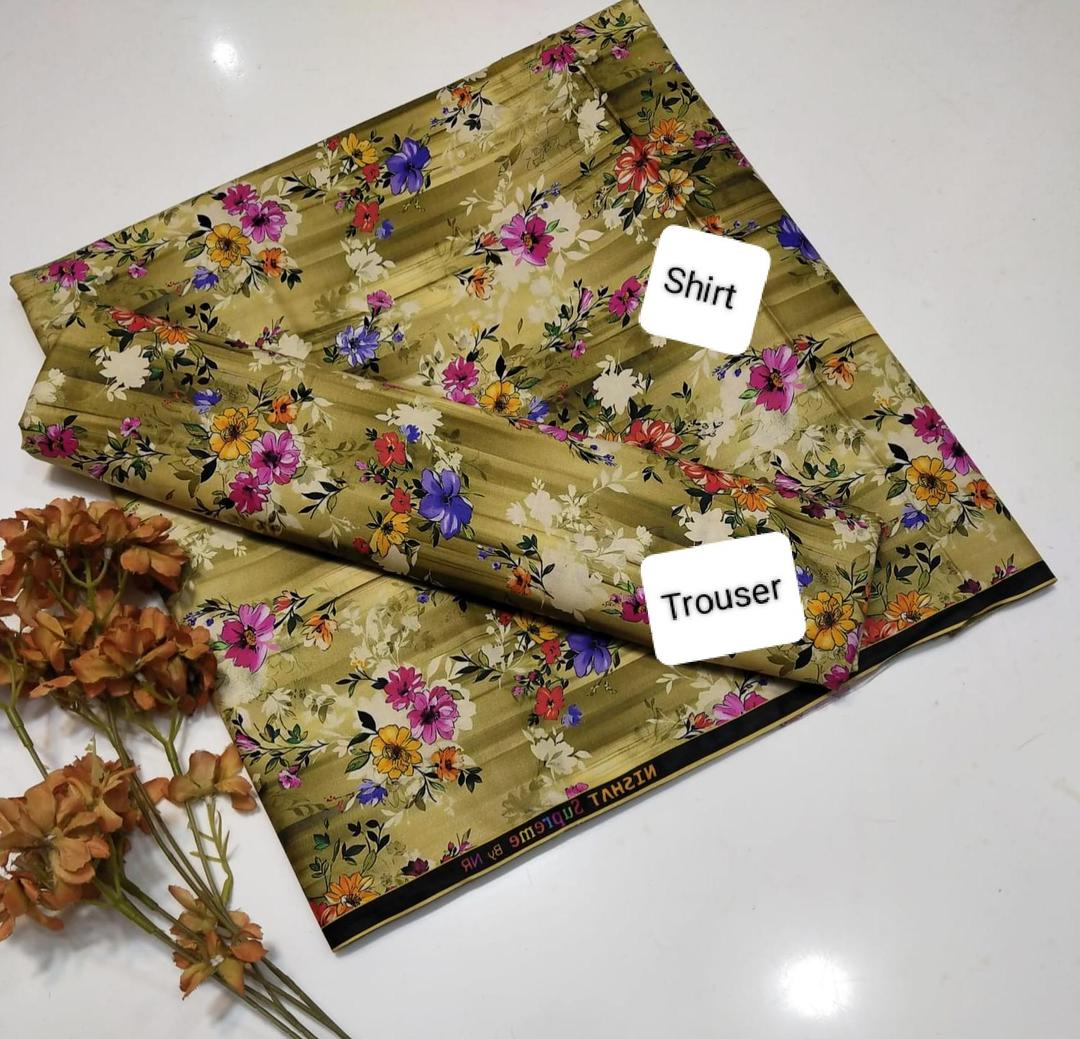 2 Pcs Women's Unstitched Linen Digital Print Suit