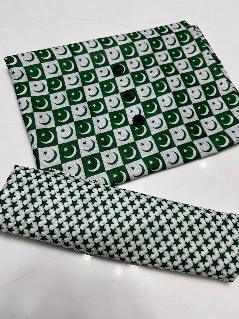 2 Pcs Women's Unstitched Printed Suit