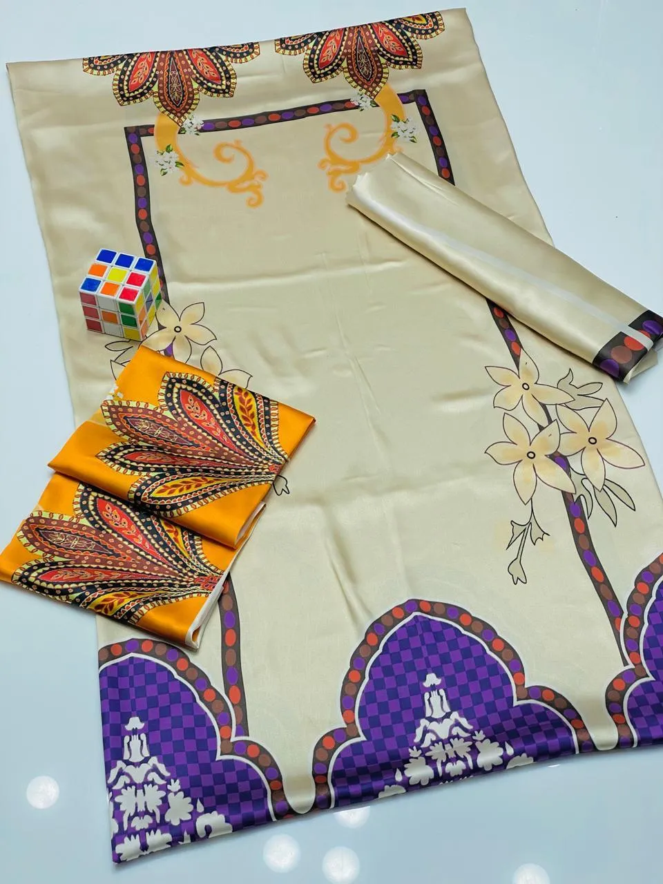 2 Pcs Women's Unstitched Digital Print Suit