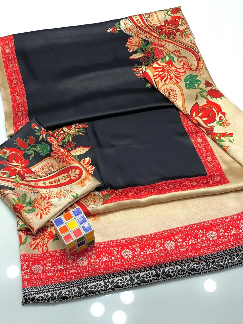 2 Pcs Women's Unstitched Digital Print Suit