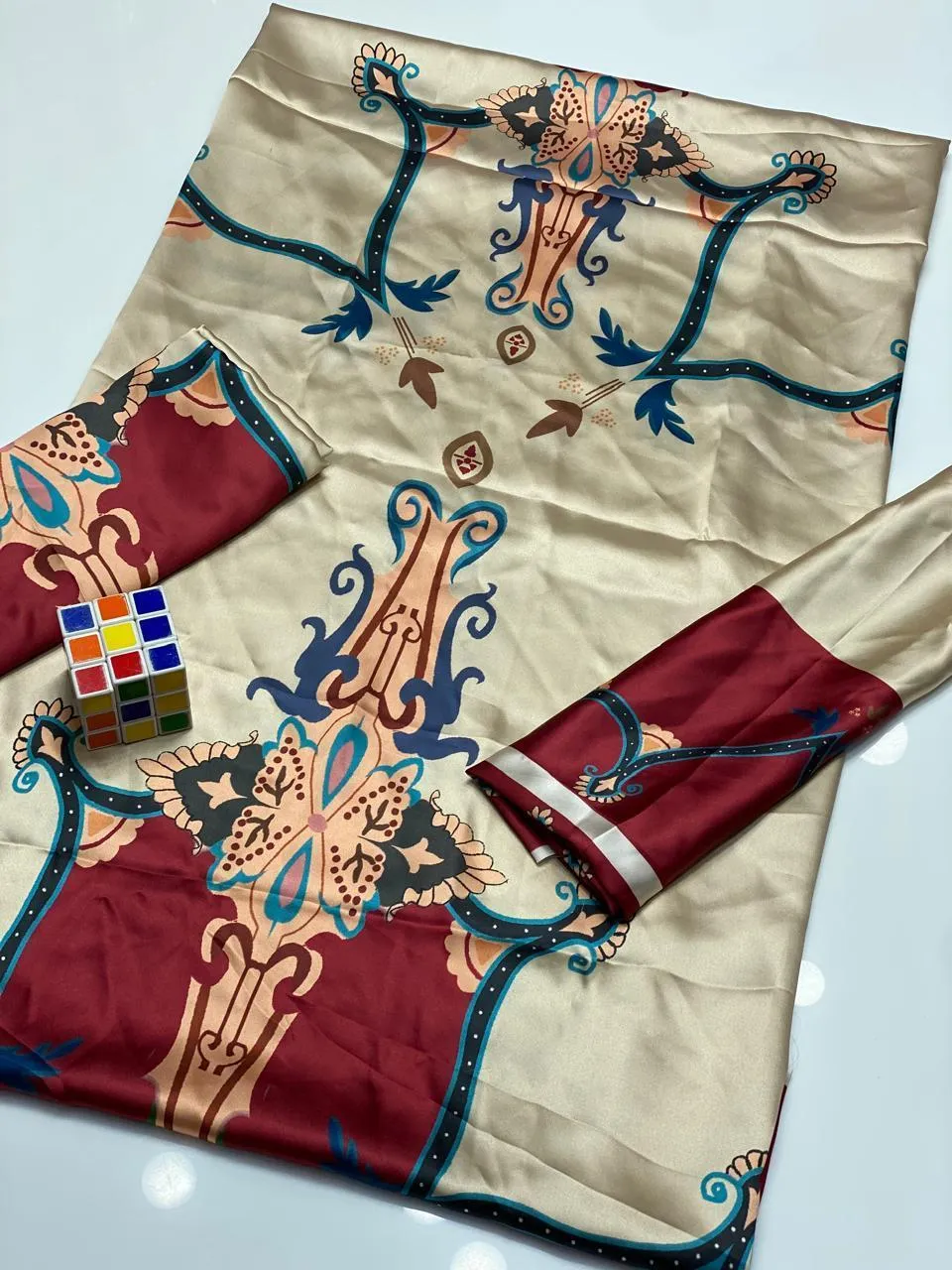 2 Pcs Women's Unstitched Digital Print Suit