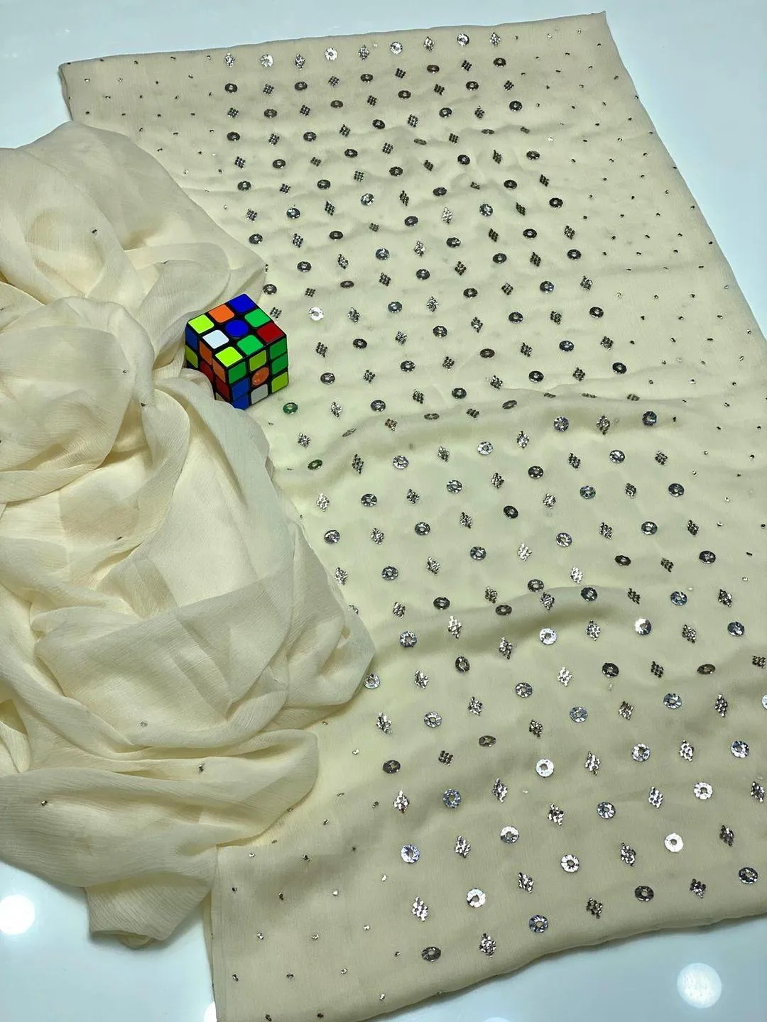 2 Pcs Women's Unstitched Hand Embroidered Suit