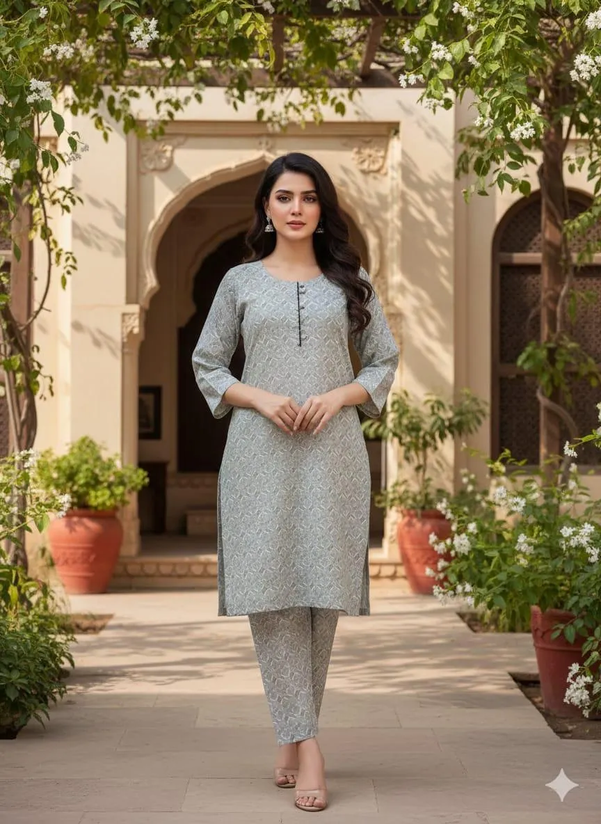 SbyS 2 Pcs Women's Winter Khaddar Printed Shirt And Trouser