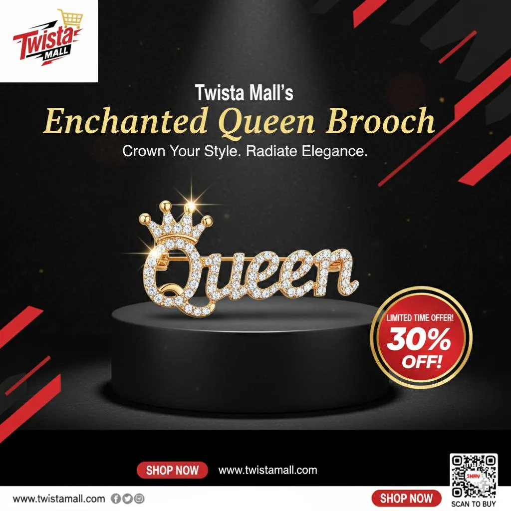 Beautiful Queen Name Brooch
