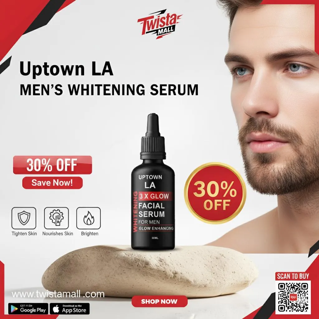 Uptown La Men's 3X Glow Facial Serum