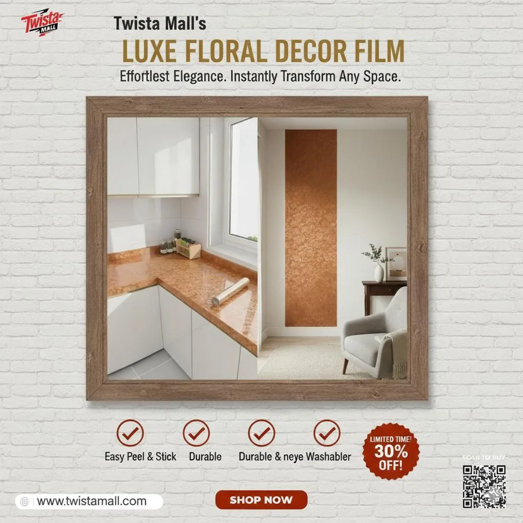 Non Adhesive Wallpaper Sheet , 6 By 6 Feet