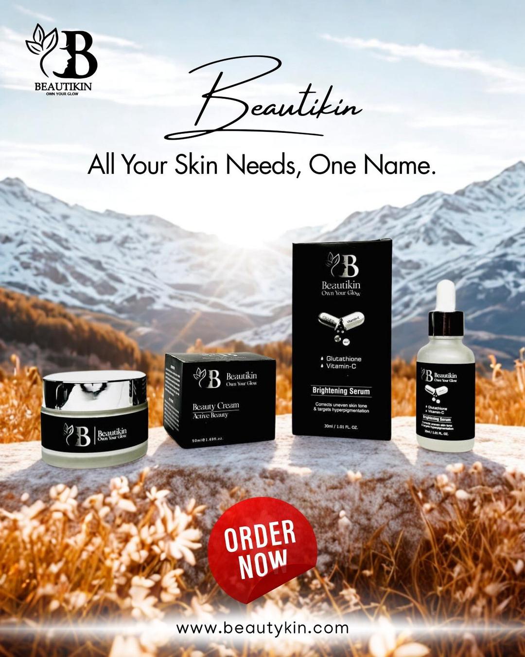 2 in 1 Skincare Bundle: Face Serum & Whitening Cream