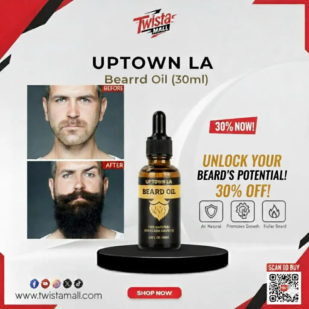 Uptown La Hair Growth Beard Oil