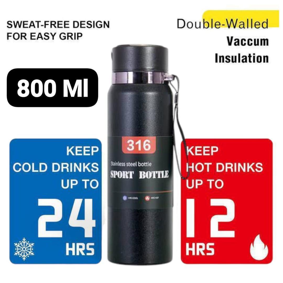 Insulated Stainless Steel Water Bottle - Perfect For Gym, 1 Pc - Keeps Water Cold