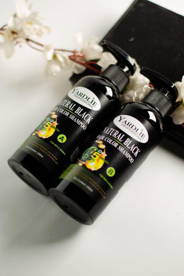 Glossy Hair Dye Shampoo for All Hair Types - 100% Coverage & Frizz Control