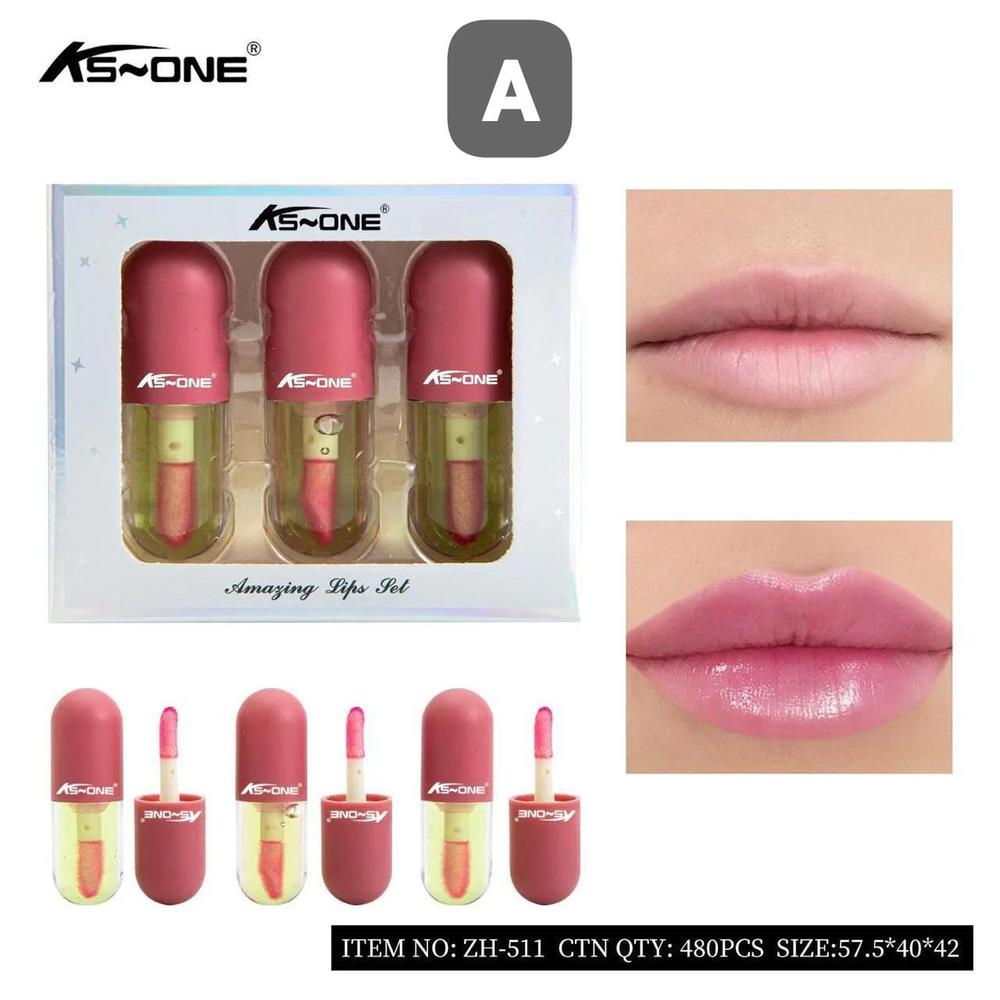 Glossy Finish Lip Oil, 5 Ml - Pack Of 3