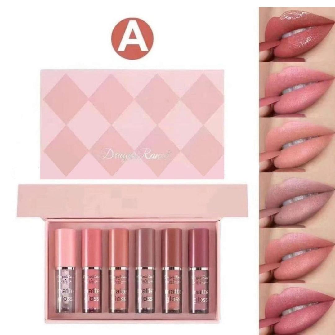 Glossy Finish Lip Gloss - 6 Pcs for Stunning Lips