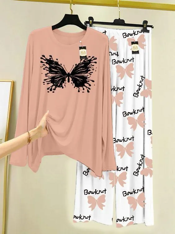 2 Pcs Women's Stitched Cotton Jersey Printed Night Suit