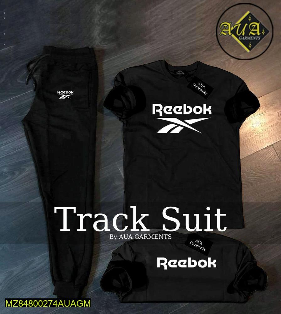 2 Pcs Men's Stitched Cotton Jersey Printed Track Suit