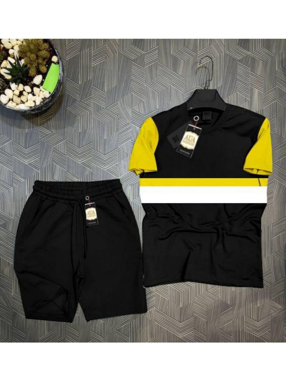 2 Pcs Men's Jersey Graphic Sublimation T-Shirt & Shorts Tracksuit