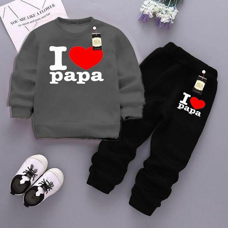 2 Pcs Girl's Fleece Printed Sweatshirt Tracksuit