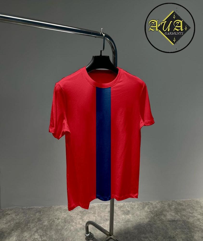 1 Pc Cross Panel Shirts For Men's - Red
