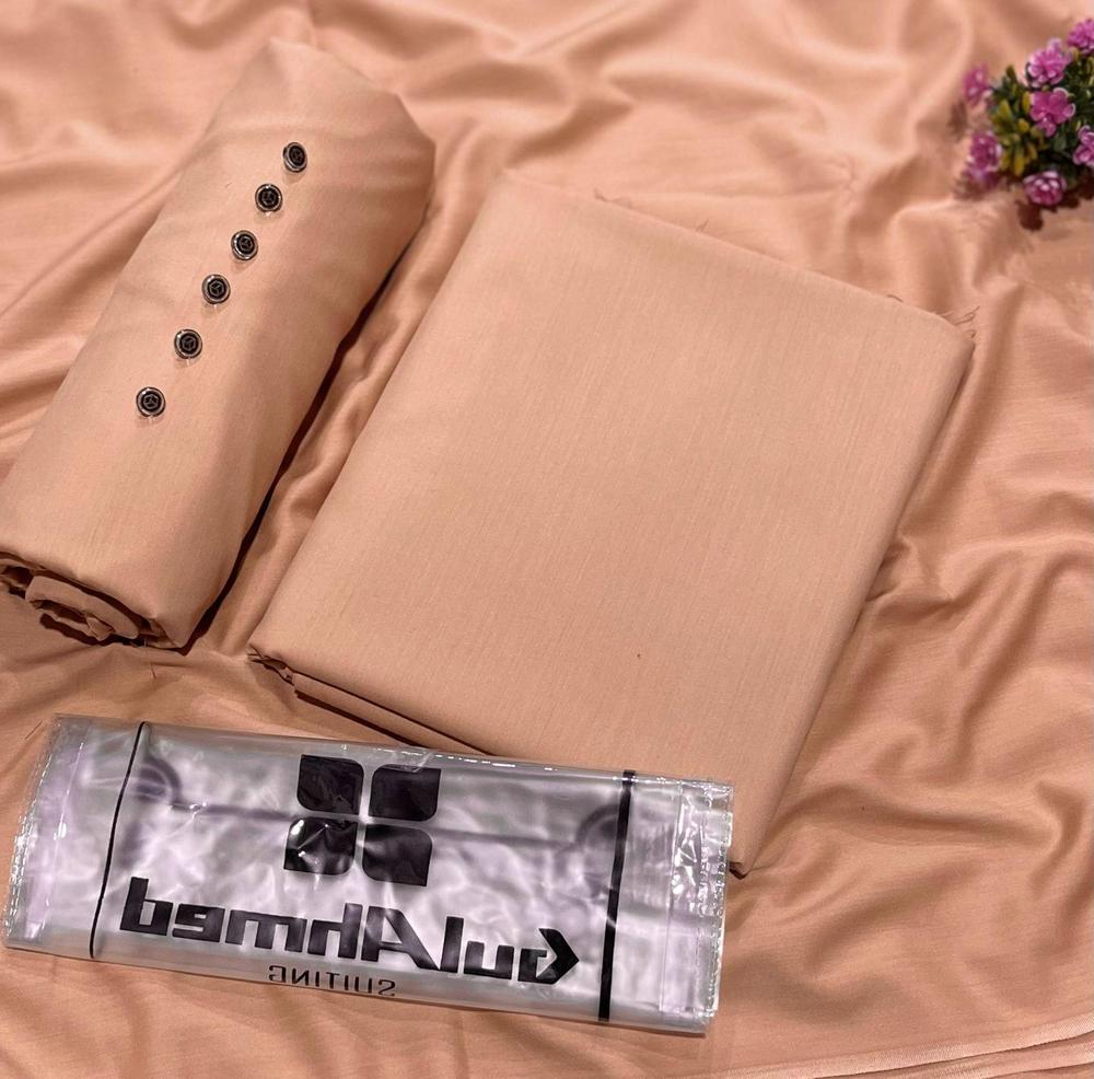 Men's Unstitched Wash And Wear Plain Suit