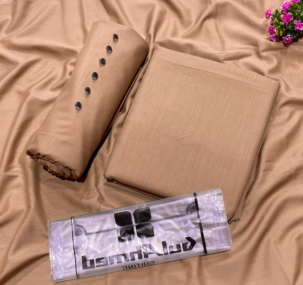 Men's Unstitched Wash And Wear Plain Suit