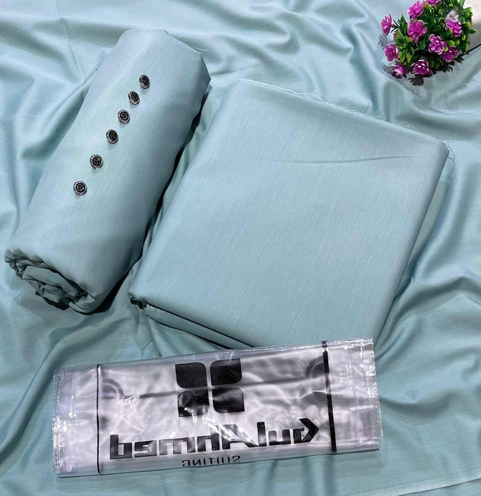 Men's Unstitched Wash And Wear Plain Suit