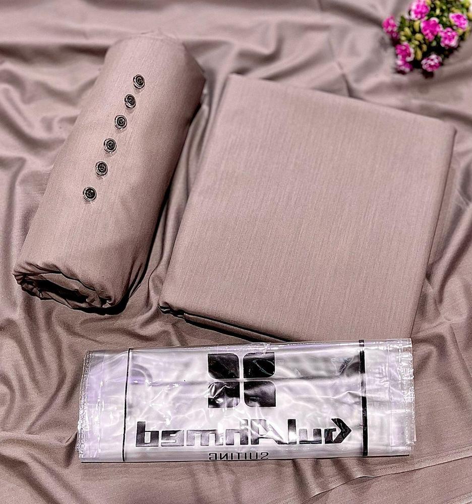 Men's Unstitched Wash And Wear Plain Suit