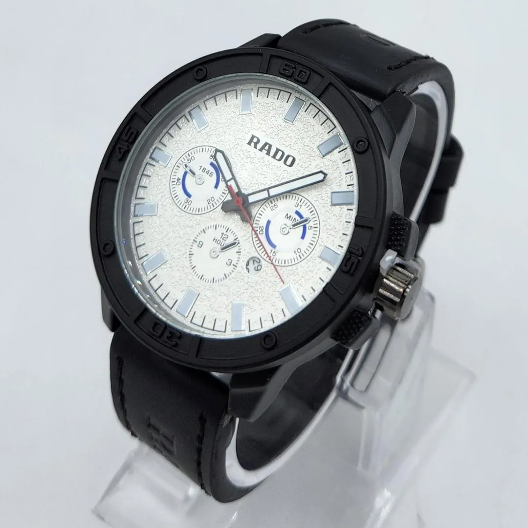 Jubilé Style Men's Casual Watch - Black Leather Strap