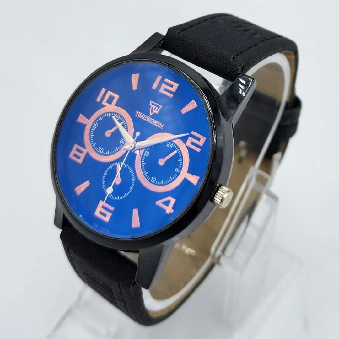 TIMEWORTH Men's Casual Quartz Watch Dials and Black Strap