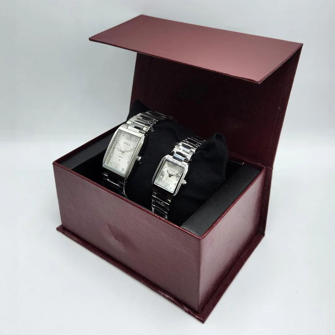 CITOLE High-Quality Tungsten & Stainless Steel Couple Watches with Sapphire Crystal