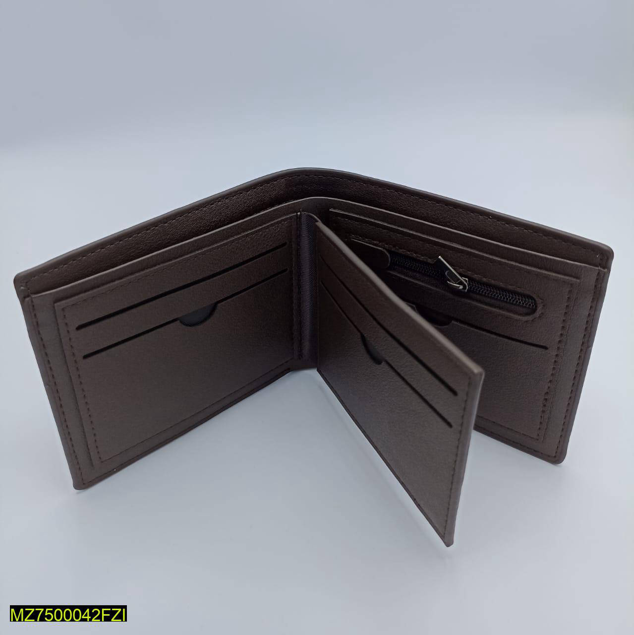 Men's Leather Plain Bifold Wallet