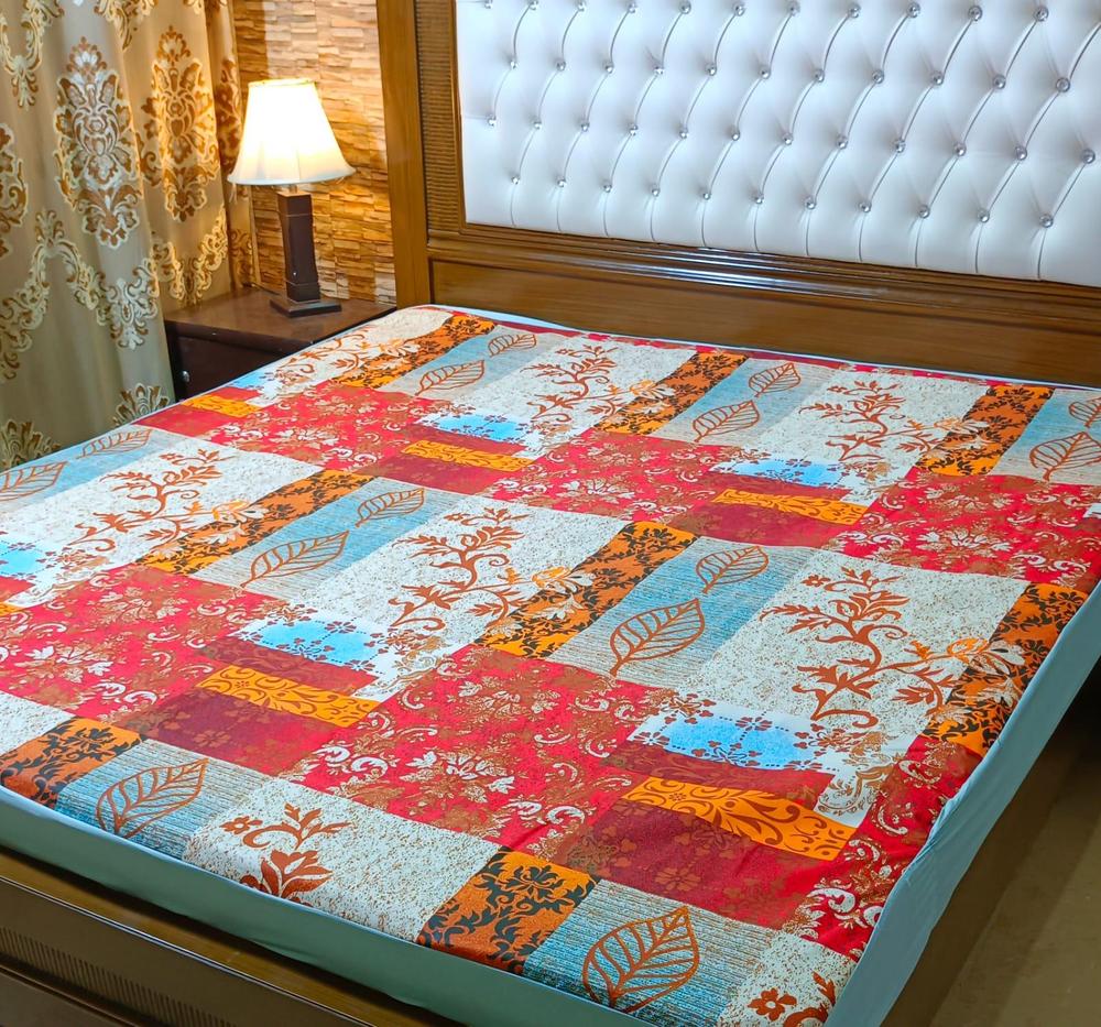 Cotton Printed Double Bed Mattress Cover