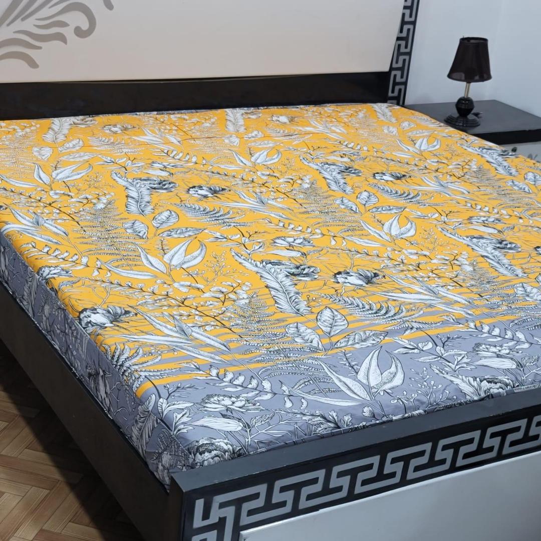 Cotton Printed Double Bed Mattress Cover