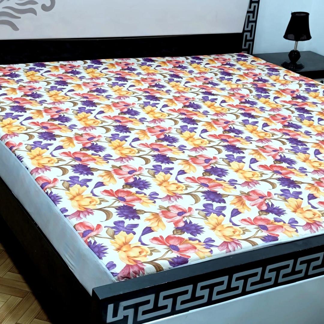 Cotton Printed Double Bed Mattress Cover