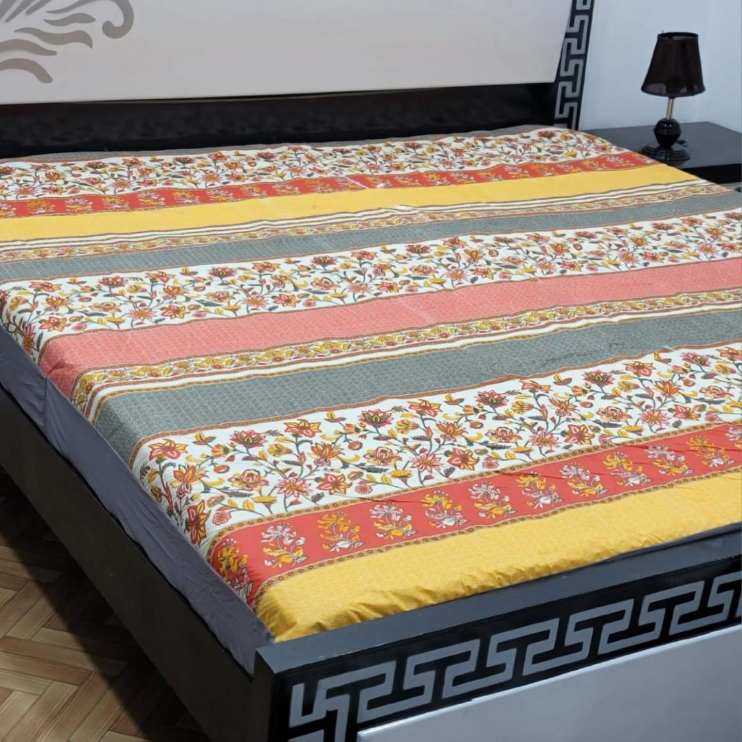 Cotton Printed Double Bed Mattress Cover