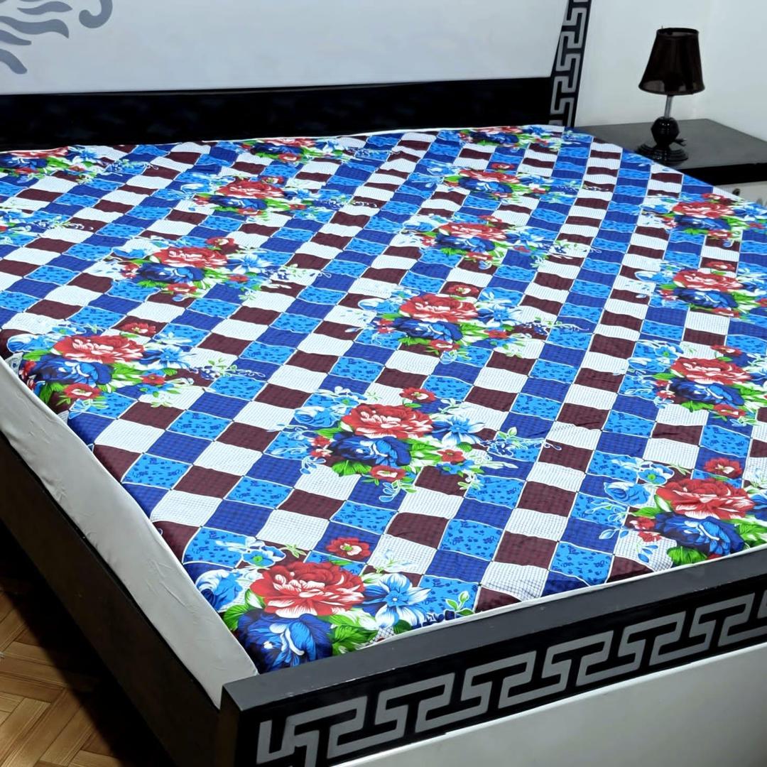 Cotton Printed Double Bed Mattress Cover