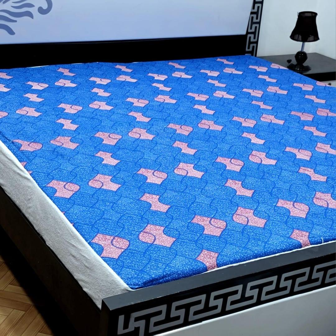 Cotton Printed Double Bed Mattress Cover