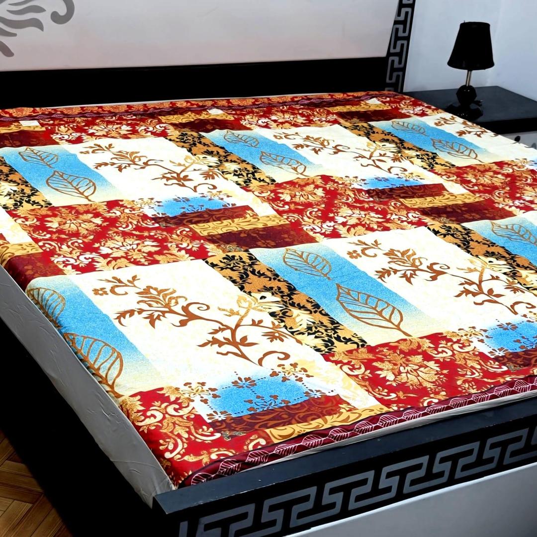 Cotton Printed Double Bed Mattress Cover