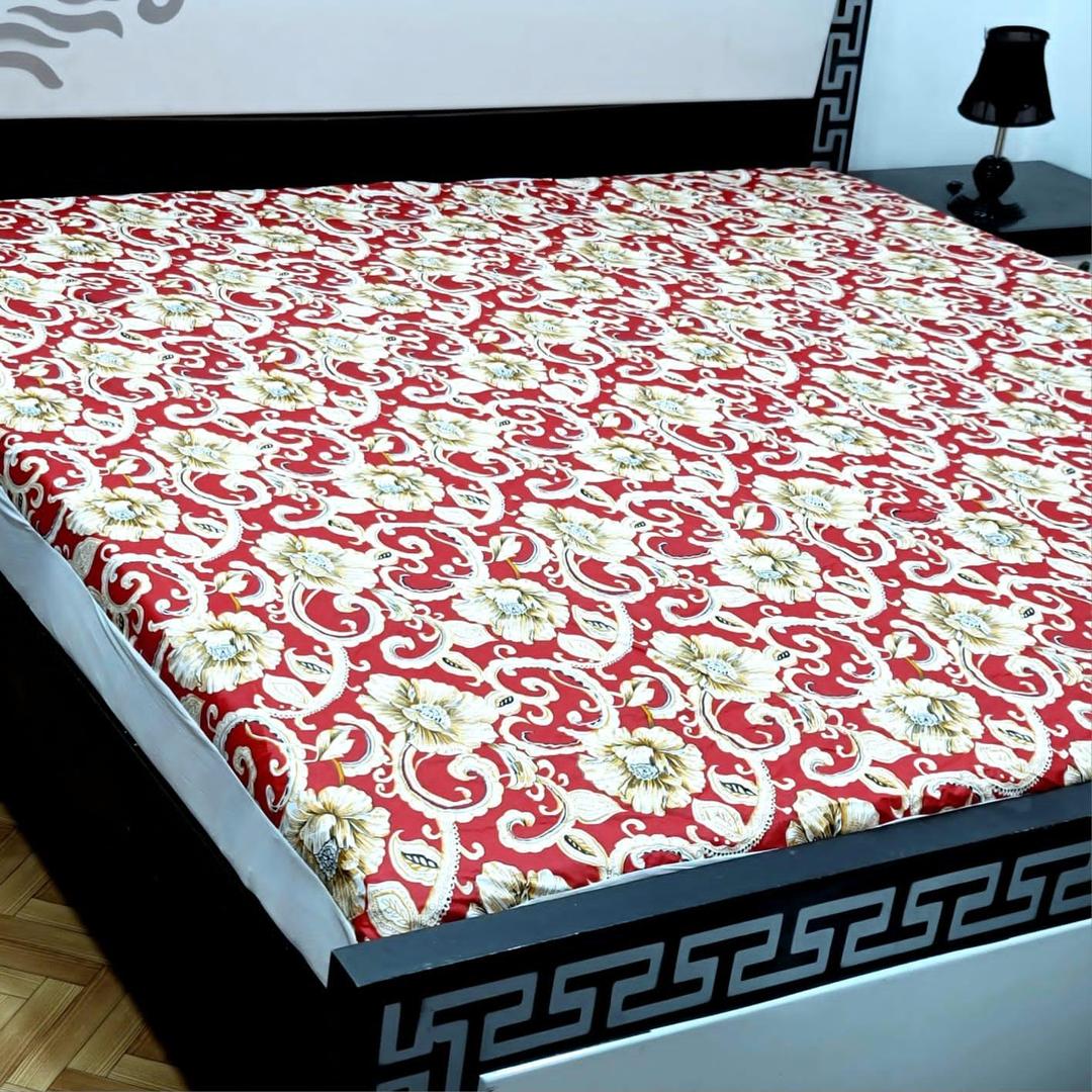 Cotton Printed Double Bed Mattress Cover